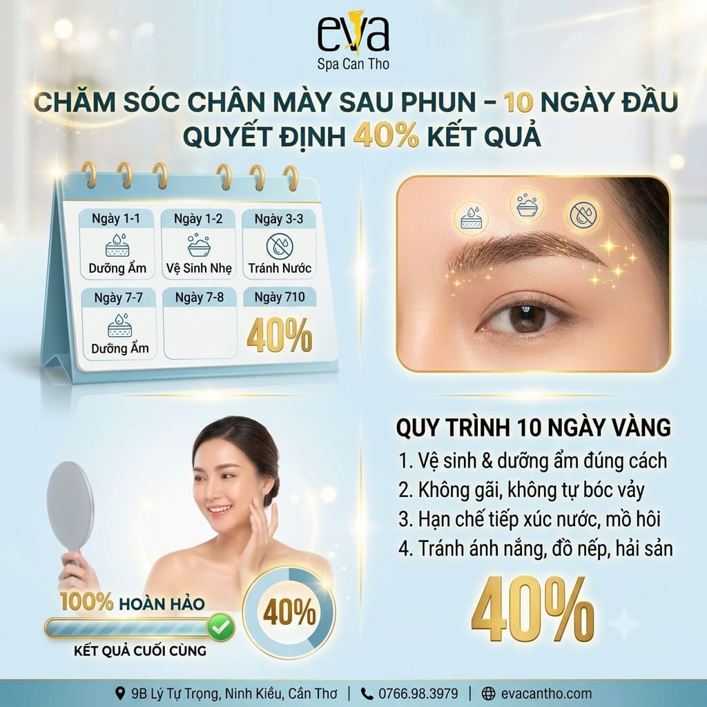 Chăm Sóc Chân Mày Sau Phun – 10 Ngày Đầu Quyết Định 40% Kết Quả