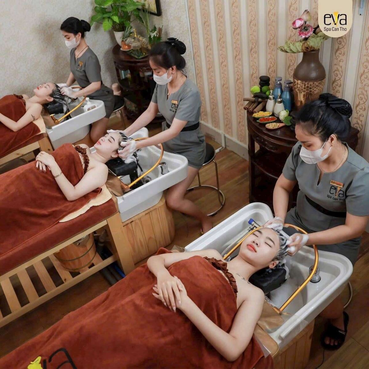Gội đầu dưỡng sinh tại Eva Spa Cần Thơ