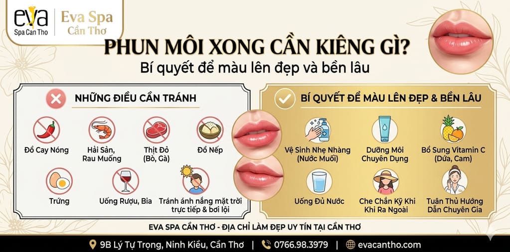 Phun Môi Xong Cần Kiêng Gì? Bí Quyết Để Màu Lên Đẹp Và Bền Lâu