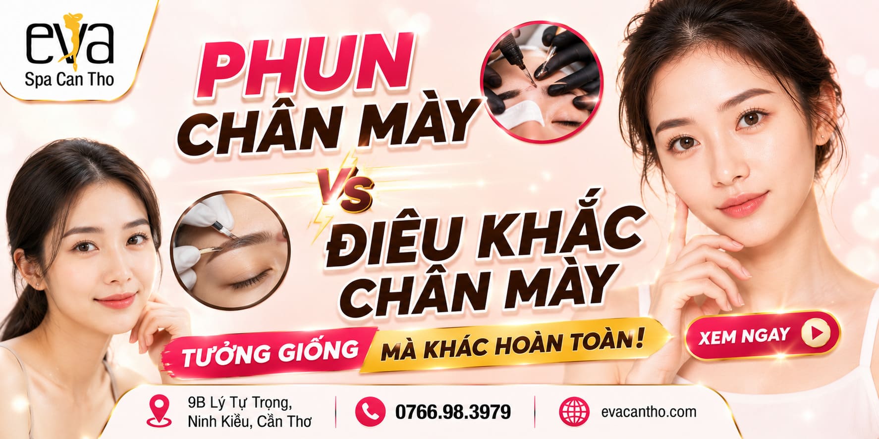 Phun Chân Mày Và Điêu Khắc Chân Mày – Tưởng Giống Mà Khác Hoàn Toàn