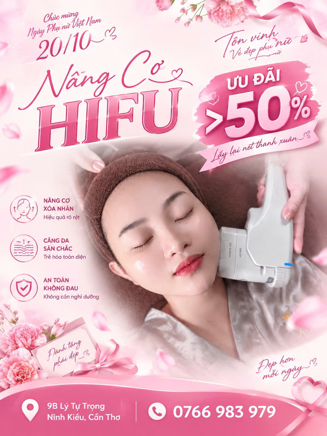 TÔN VINH VẺ ĐẸP PHỤ NỮ – ƯU ĐÃI HIFU HƠN 50% MỪNG NGÀY 20/10