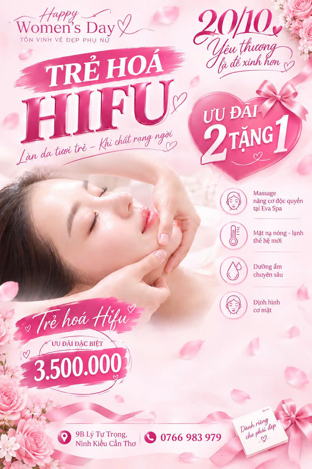 20/10 YÊU THƯƠNG LÀ ĐỂ XINH HƠN – TRẺ HÓA HIFU ƯU ĐÃI 2 TẶNG 1!