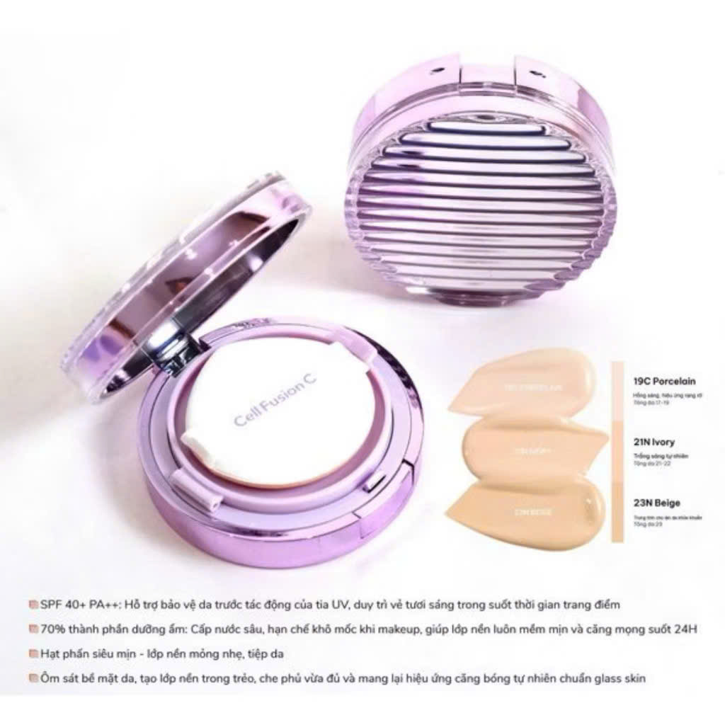 Phấn Nước Cell Fusion C Glass Skin Cushion 3IN1 (SPF40 PA++)